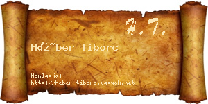 Héber Tiborc névjegykártya